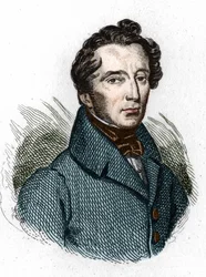 Portrét Alphonse de Lamartine (1790 - 1869) francouzský básník.
