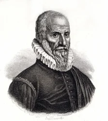 Portrét Ambroise Pare (1509-1590), francouzský chirurg - rytina 19. století