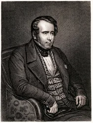 Portrét Augustina Thierryho, francouzského historika (rytina