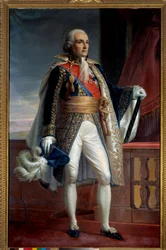 Portrét Bon Adrien Jannot de Moncey, vévoda z Conegliano (1754-1842), Marechal of Empire v roce 1804, guvernér Invalidovny v letech 1833 až 1842 Anonymní obraz. Slunce 1806. 2,15x1,33 m Paříž, Musee de l