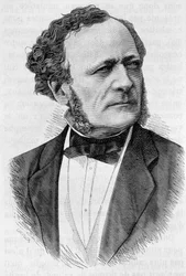 Portrét formou bufetu. Rytina konce 19. století v „Histoire de France““ od H. Martina.