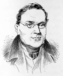 Portrét Carla Czerného (1791 - 1857). vídeňský pianista a skladatel.