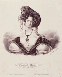 Portrét Caroline Ungher (Unger) (rytina)