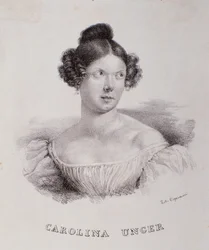 Portrét Caroline Ungher (Unger) (rytina