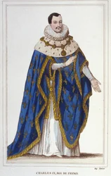Portrét Karla IX. (1550 - 1574), francouzského krále.