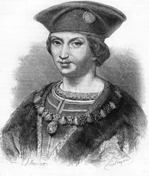Portrét francouzského krále Karla VIII. (1470-1498).