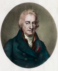 Portrét Clauda Bertholleta (1748 - 1822) francouzského chemika. Rytina 19. století. Soukromá sbírka.