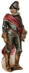 Portrét Dona Ferdinanda (Fernando) Alvareze de Toledo, vévody z Alby (Alba) (1507-1582). Chromolitografie, konec 19. století.