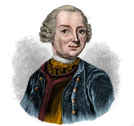 Portrét EWALD CHRISTIAN VON KLEIST (1715-1759), německý básník.