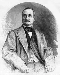 Portrét Elieho Bertheta Francouzský spisovatel 19. století.