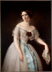 Portrét Fanny Cerrito (1817-1909) tanečnice Anonymní malba. Paříž 19. století. Knihovna Musee De l