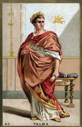 Portrét Francois-Josepha (Francois Joseph) Talma (1763-1826), francouzský herec. Chromolitografie konce 19. století.