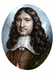 Portrét Francoise Eudese de Mezeray (1610-1683), francouzský historik.