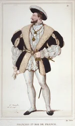 Portrét Františka I. (1494 - 1547) Rytina z roku 1830
