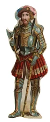 Portrét Francoise I. (1494 - 1547), krále Francie. Chromolitografie, konec 19. století.