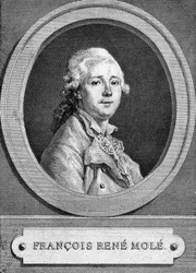 Portrét Françoise René Molé (1734-1802). Francouzský herec.