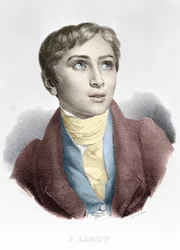 Portrét Franze Liszta (1811-1886), maďarského skladatele a klavíristy.