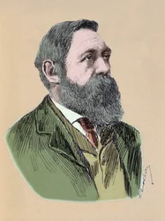Portrét Friedricha Engelse (1820 - 1895) německý filozof a socialistický teoretik.