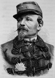 Portrét generála Chanzyho (1823 - 1883). Rytina konce 19. století v „Histoire de France““ od H. Martina.