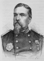 Portrét generála Ducrota (1817 - 1882). Rytina konce 19. století v „Histoire de France““ od H. Martina.