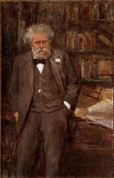 Portrét Giosue Carducciho (1835-1907), italského básníka a kritika Anonymní obraz. Počátek 20. století. Bologna, Casa Carducci - Giosue Carducci. Portrét Giosue Carducciho (1835-1907), italského poštovního úředníka a kritika. Anonymní obraz, počátek 20. st