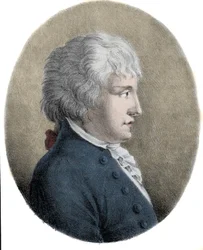 Portrét Giovanni Battista Pergolesi (Jean Baptiste Pergolese, Jean-Baptiste) (1710 - 1736), italský skladatel. Rytina 19. století.