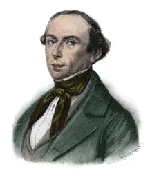 Portrét Gottfrieda Ludolfa Camphausena (1803-1890) pruský politik, předseda vlády Pruska - Gottfried Ludolf Camphausen (1803-1890) bankéř a rhenanský politik.