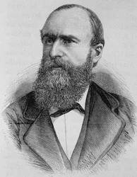 Portrét Gustava Flourense (1838 - 1871). Rytina konce 19. století v „Histoire de France““ od H. Martina.