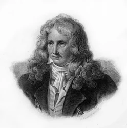 Portrét Henri Bernardin de Saint Pierre (Saint-Pierre nebo St-Pierre), francouzský spisovatel (1737-1814), rytina z 19. století.