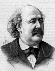 Portrét Henriho Julese Debraye (1827-1888), francouzského chemika. (Z fotografie Eugena Piroua). Gravírování v "" Přírodě: přehled věd a jejich aplikací v umění a průmyslu "" z 11. srpna 1888.