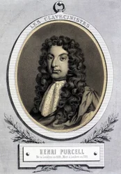 Portrét Henryho Purcella (1659 - 1695), britského skladatele.