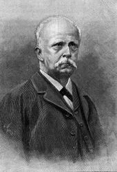 Portrét Hermanna Louise Ferdinanda von Helmholtze (1821 - 1894), německého fyzika a fyziologa. Gravírování v "" Přírodě: přehled věd a jejich aplikací v umění a průmyslu "" z 22. září 1894.