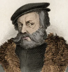 Portrét Hernana Cortese (1485-1547), španělského dobyvatele.