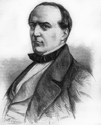 Portrét Hippolyte Fortoul (1811-1856). Ministr námořní pěchoty a ministr pro veřejné vyučování. Rytina z roku 1866.