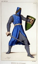 Portrét Hugha III., vévody burgundského (11148-1192).