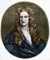 Portrét Isaaca Newtona (1642-1727) anglický fyzik.