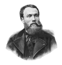 Portrét Jean-Paul (Jean Paul) Laurens (1838-1921) francouzský malíř a sochař - rytina z roku 1891