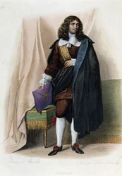 Portrét Jeana Baptista (Jean-Baptiste) Colberta (1619-1683), francouzského státníka (1619-1683) - v „“Le Plutarque francais““, od Mennecheta