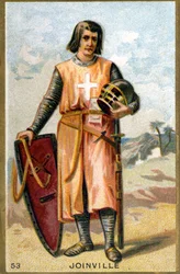 Portrét Jeana de Joinville (1225 - 1317) francouzského fejetonisty. Chromolitografie 19. století.