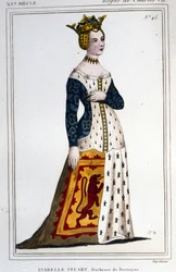 Portrét Jeanne - Isabelle Stuart (1426 - 1494/9), vévodkyně z Bretaně.