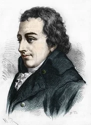 Portrét Johanna Gottlieba Fichteho. Německý filozof (1762 až 1814).
