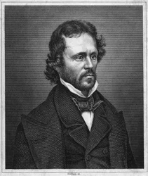 Portrét Johna Charlese Fremonta. (1813-1890). Americký důstojník a průzkumník.