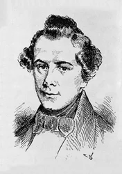 Portrét Josepha Lannera Rakouského skladatele, houslisty a dirigenta (1801-1843).
