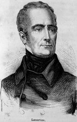 Portrét Lamartine, francouzský básník (1790 - 1869)