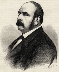 Portrét Ledru Rollina (Ledru-Rollin) (1807-1874), francouzského politika. Rytina 19. století.