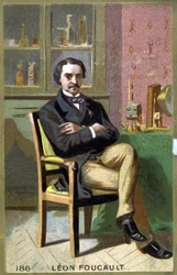 Portrét Léona Foucaulta (1819 - 1868) v jeho kanceláři.