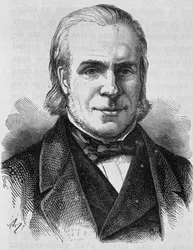 Portrét Louise Antoine Garnier-Pages (Garnier Pages) (1803 - 1878). Rytina konce 19. století v „Histoire de France““ od H. Martina.