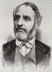 Portrét Louis Charles Delescluze, francouzský novinář a politik (1809-1871)