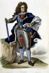 Portrét Louise Clauda Hectora vévody z Villars, maršála Francie (1653-1734) - v „“Le Plutarque francais““, ed. Langlois, Paříž