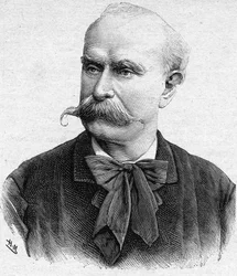 Portrét Louis Etienne Ernest Reyer, francouzský skladatel (1823 až 1909).